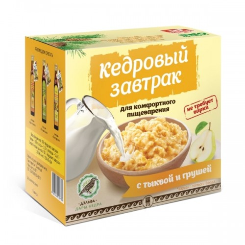 Купить Завтрак кедровый для комфортного пищеварения с тыквой и грушей  г. Подольск  